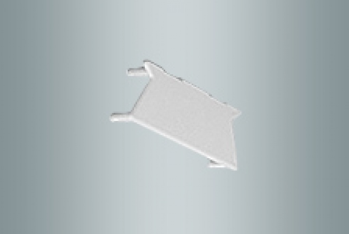 TRA white plastic end cap for trunking rail.  (6)